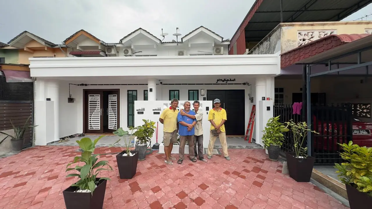Completed exterior renovation of Saleh House